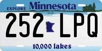 MN license plate 252LPQ