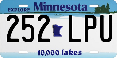MN license plate 252LPU