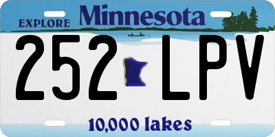 MN license plate 252LPV