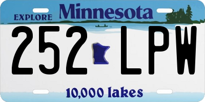 MN license plate 252LPW