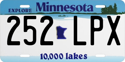 MN license plate 252LPX