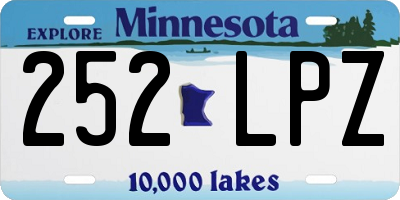 MN license plate 252LPZ