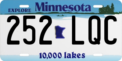 MN license plate 252LQC
