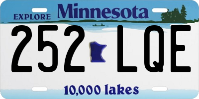 MN license plate 252LQE