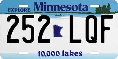 MN license plate 252LQF