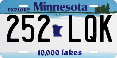 MN license plate 252LQK
