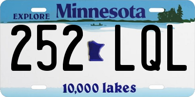 MN license plate 252LQL