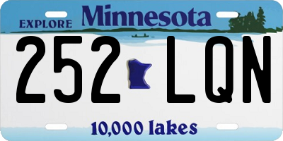 MN license plate 252LQN