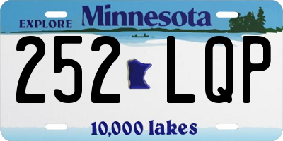 MN license plate 252LQP