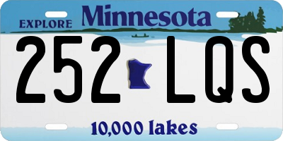MN license plate 252LQS