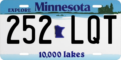 MN license plate 252LQT