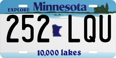 MN license plate 252LQU