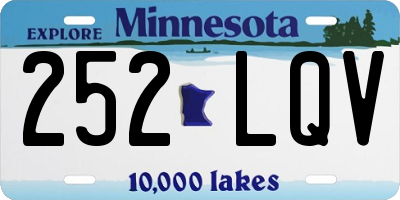 MN license plate 252LQV