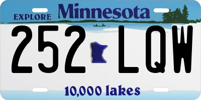 MN license plate 252LQW