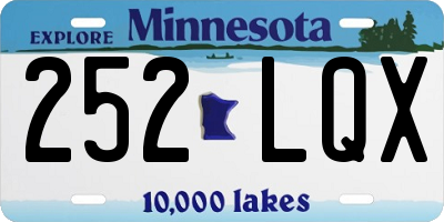 MN license plate 252LQX