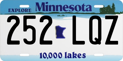MN license plate 252LQZ