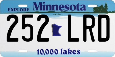 MN license plate 252LRD
