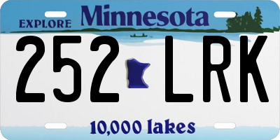 MN license plate 252LRK