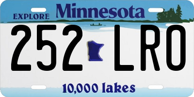 MN license plate 252LRO