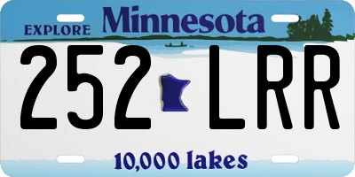 MN license plate 252LRR