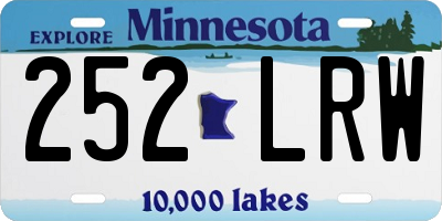 MN license plate 252LRW