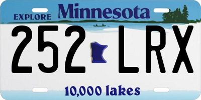 MN license plate 252LRX