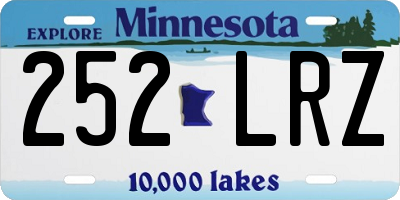 MN license plate 252LRZ