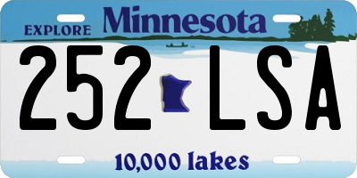 MN license plate 252LSA