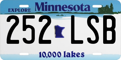 MN license plate 252LSB