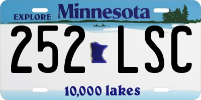 MN license plate 252LSC