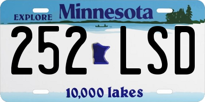 MN license plate 252LSD