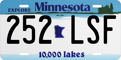 MN license plate 252LSF