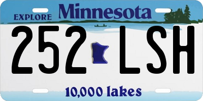 MN license plate 252LSH
