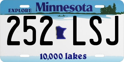 MN license plate 252LSJ