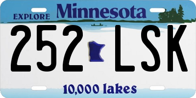 MN license plate 252LSK