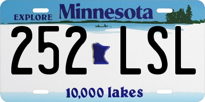 MN license plate 252LSL