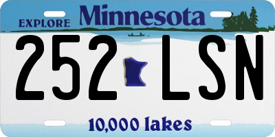 MN license plate 252LSN