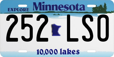MN license plate 252LSO