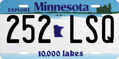 MN license plate 252LSQ