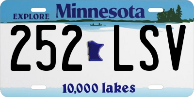 MN license plate 252LSV