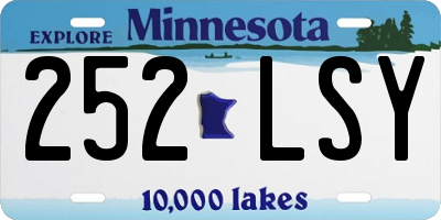 MN license plate 252LSY