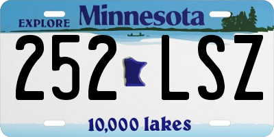 MN license plate 252LSZ