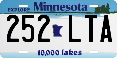 MN license plate 252LTA