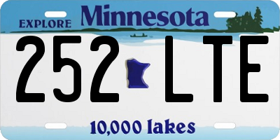 MN license plate 252LTE