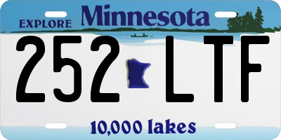 MN license plate 252LTF