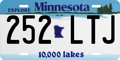 MN license plate 252LTJ