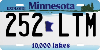 MN license plate 252LTM