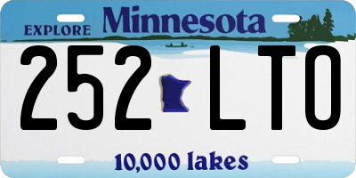 MN license plate 252LTO