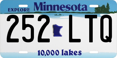 MN license plate 252LTQ