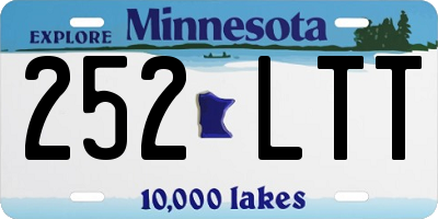 MN license plate 252LTT